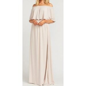 Show Me Your Mumu Toupe Beige Hacienda Maxi Dress Size Medium